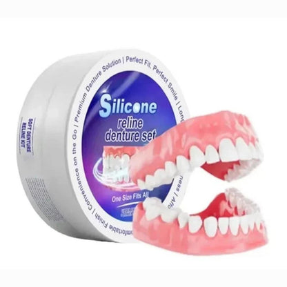 Teeth Comfort Fit Silicone Denture Set for Women Men