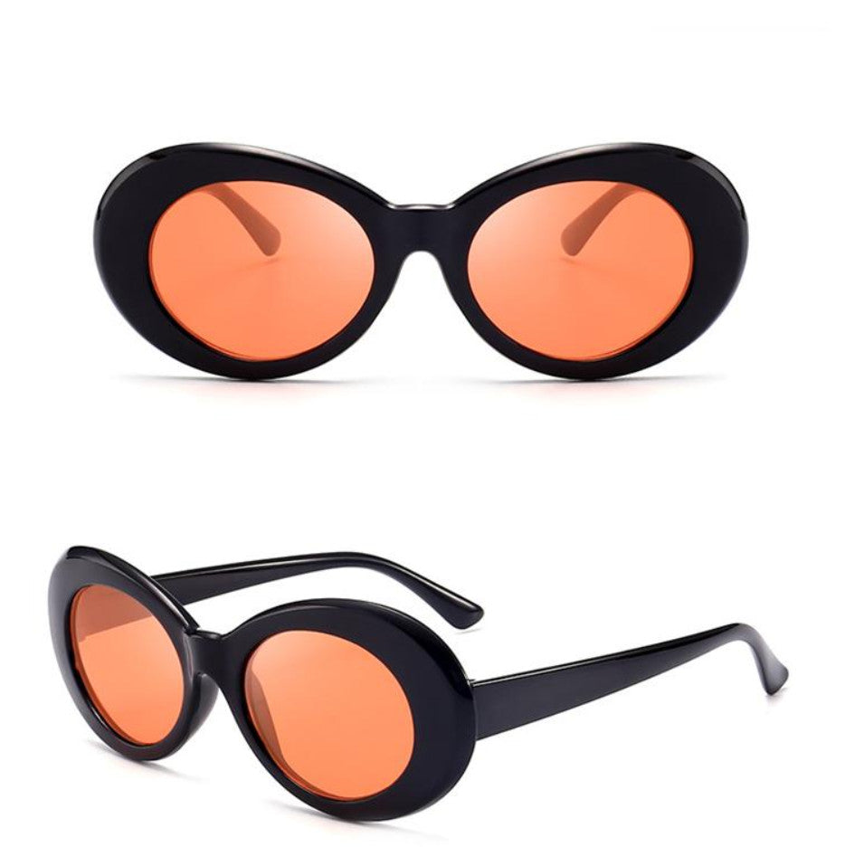 Unisex Clout Goggles Sunglasses Rapper Kurt Cobain Oval Shades Grunge Glasses