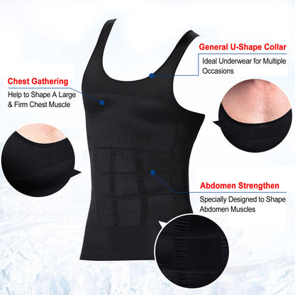 MEN MEN'S SLIMMING BODY SLIM SHAPER UNDERWEAR CORSET COMPRESSION VEST/SHIRT