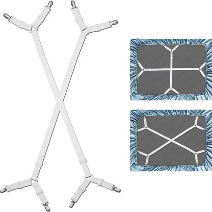Adjustable Bed Sheet Holder Straps | Crisscross Fasteners for Sheets & Covers