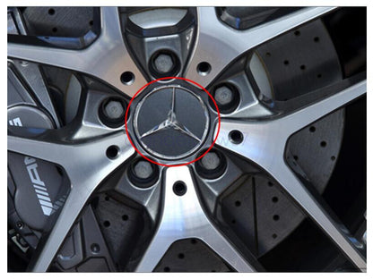 4 75mm Wheel Centre Hub Caps AMG Black Alloy For Mercedes Benz A B C E Class AU