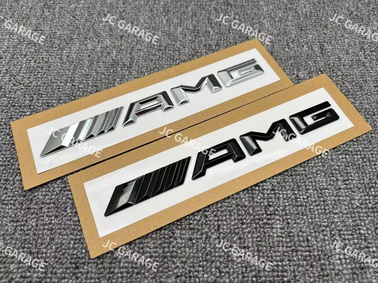 AMG Black Silver Rear Trunk 3D Emblem Badge A C E GLC GLA GLB GLE Before 2017