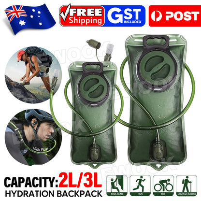 Hydration System Water Bladder Bag Camping Hiking Cycling Backpack 2L/3L AU