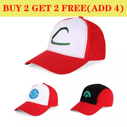 Ash Ketchum Mesh Cap Trainer Trucker Hat Pokemon GO Cosplay Costume Breathable