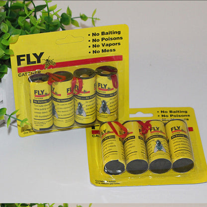 120 Rolls Sticky Fly Trap Paper Insect Bug Catcher Strip Flies Sticker