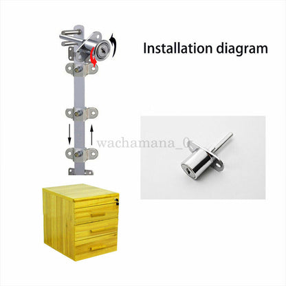 16/19mm Furniture Desk Draw Pedestal Lock Office Home Filing Cabinet Lock AU