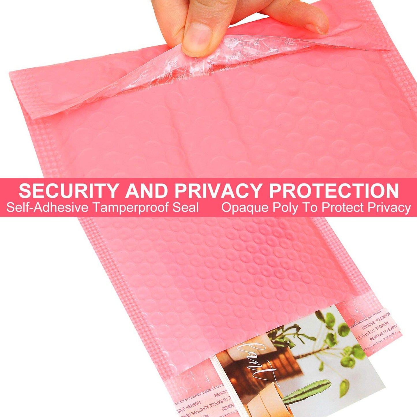 50Pcs Bubble Mailers Padded Envelopes Lined Poly Mailer Self Seal Pink 3 Size AU