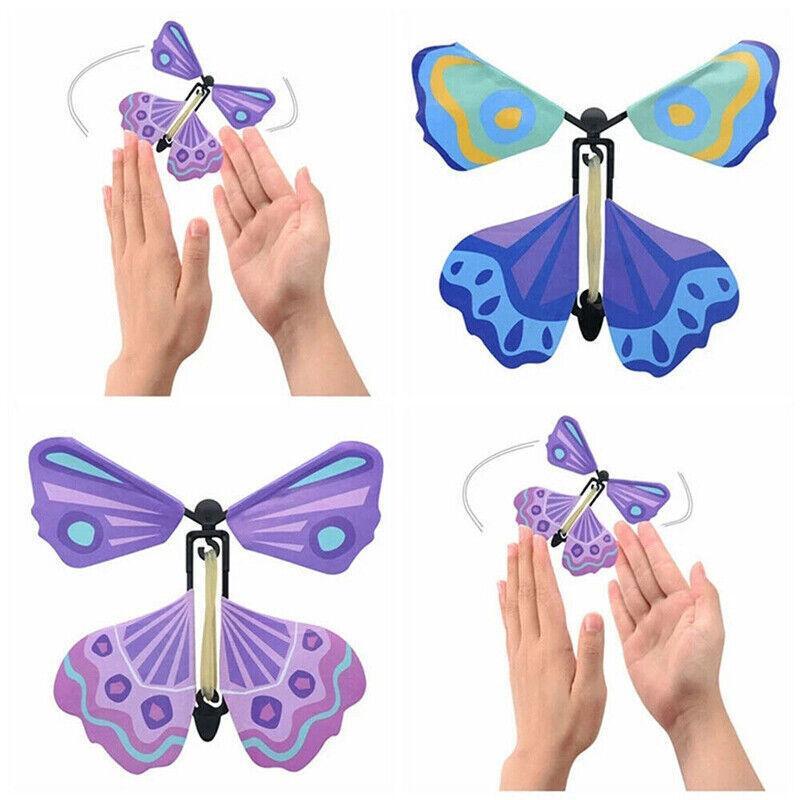 10/20/30/50/100x Magic Wind Up Flying Butterfly Surprise Birthday Greeting Gifts
