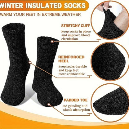 5 Pairs 6-11 AUSTRALIAN MERINO WOOL THERMAL HEAVY DUTY EXTRA THICK WORK SOCKS