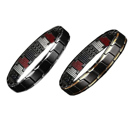 Mens Double Strong Magnetic Therapy Bracelet Arthritis Pain Relief Jewelry AU