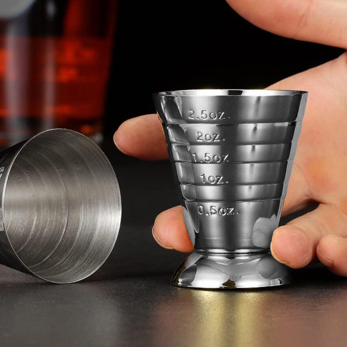 75ml Stainless Steel Cocktail Jigger Bartending Measuring CupBar Tool Dual Sided