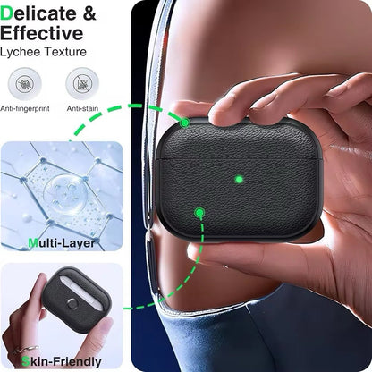 Leather Case Cover Shockproof w/ Keychain for Apple AirPods Pro 1st 2nd 3rd Gen