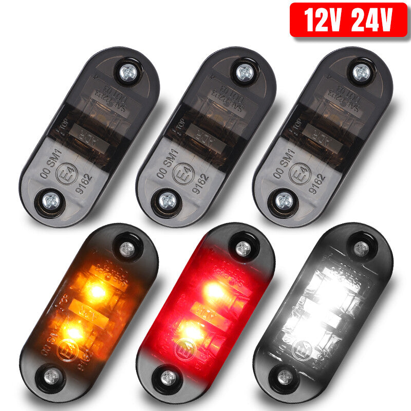 LED CLEARANCE LIGHTS SIDE MARKER LAMP TRAILER TRUCK CARAVAN RV RED AMBER WHITE