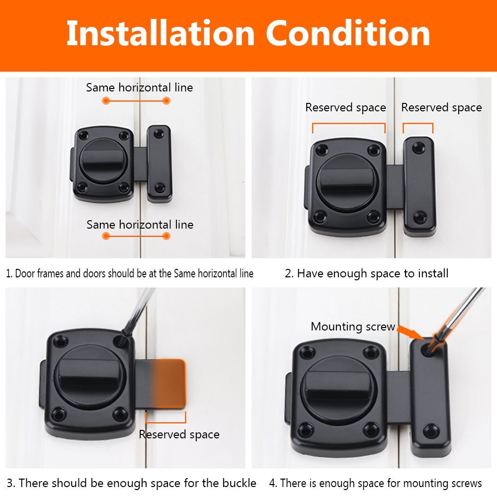 Rotatry Switch Zinc Alloy Gate Latch Sliding Door Lock Door Latch Door Bolt