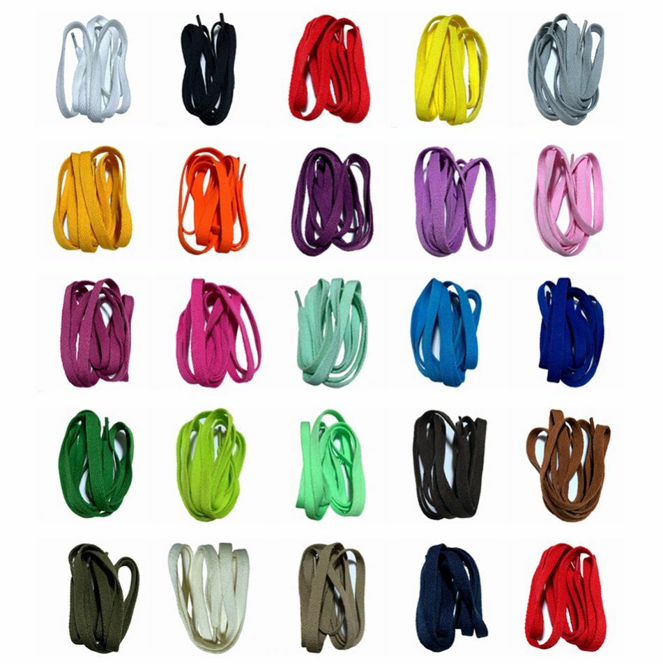 Colorful Shoe Laces Bootlace Shoelaces Sneakers Runners Coloured Flat or Round