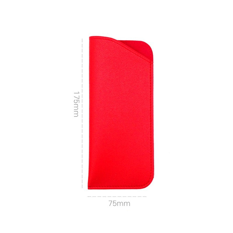 PU Leather Eyeglass Sunglasses Reading Glasses Case Soft Pouch Bag Pocket AU