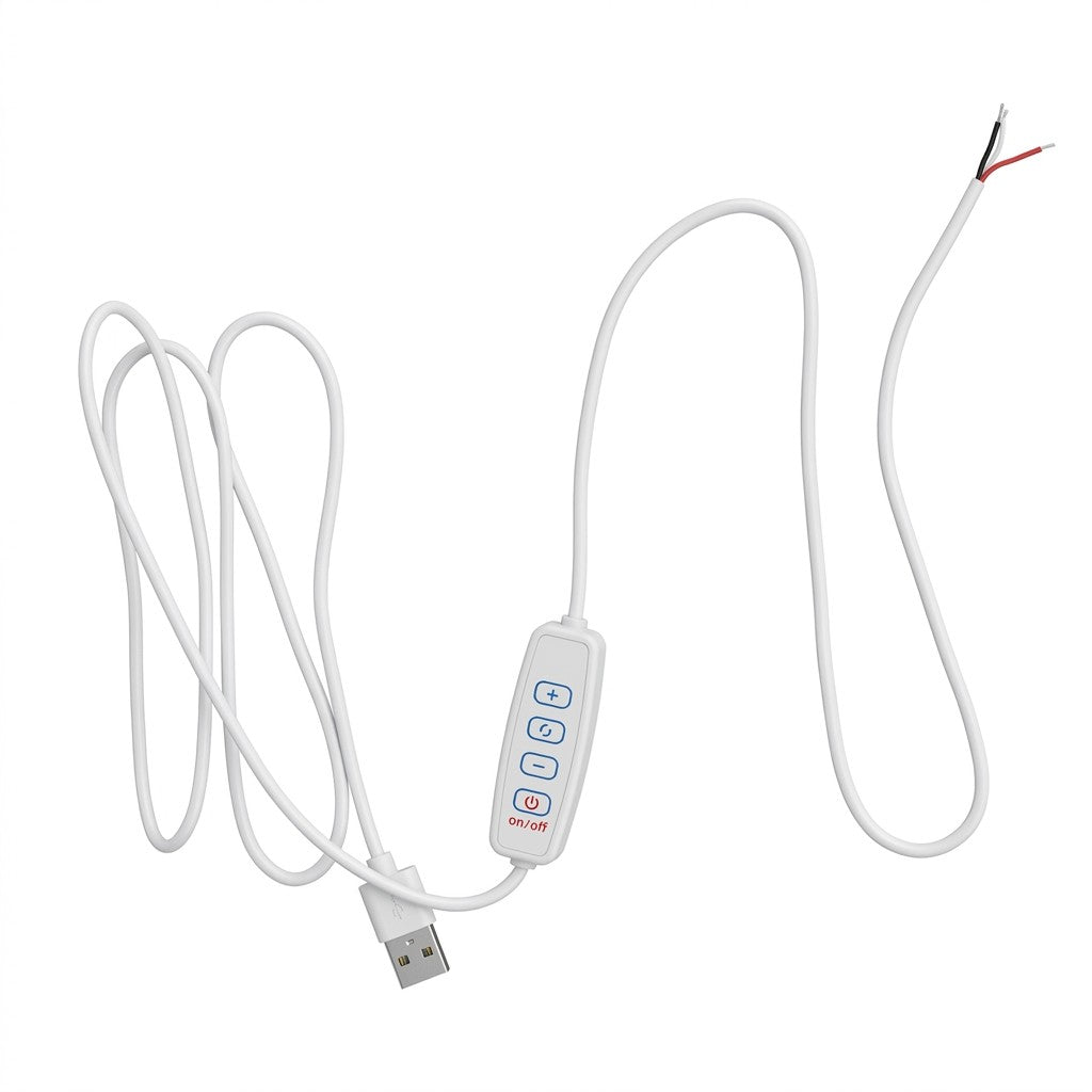USB LED Dimmer Controller 5V DC Dual Tri Color Switch Cable for DIY Strip Light