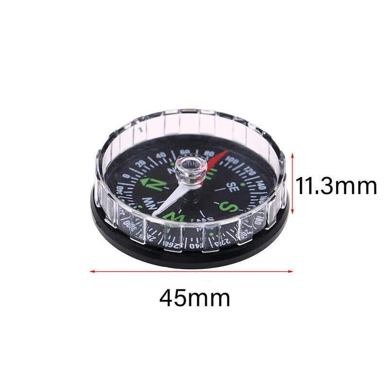 1PCS 45mm Mini Pocket Compass Outdoor Sports Camping Hiking Navigation Black NEW
