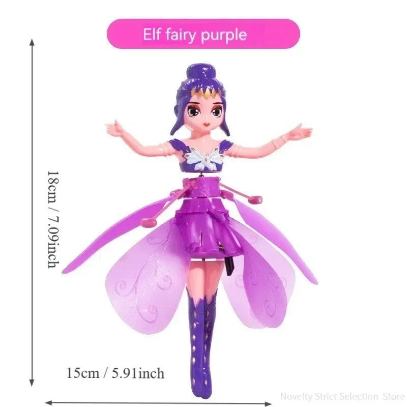 Flying Fairy Princess Dolls Magic Wing Infrared Induction Control Kids Toy Gifts