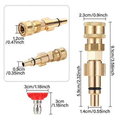 pressure washer adaptor - 1/4 quick connect adaptor - use foam cannon etc – Compatible with OZITO