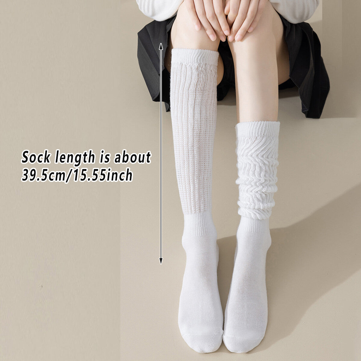 3Pairs Warm Calf Sock Stack Stockings Winter Fall Over Knee High Thick Socks Set
