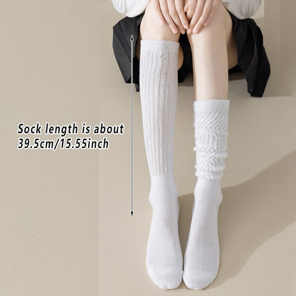 3Pairs Warm Calf Sock Stack Stockings Winter Fall Over Knee High Thick Socks Set