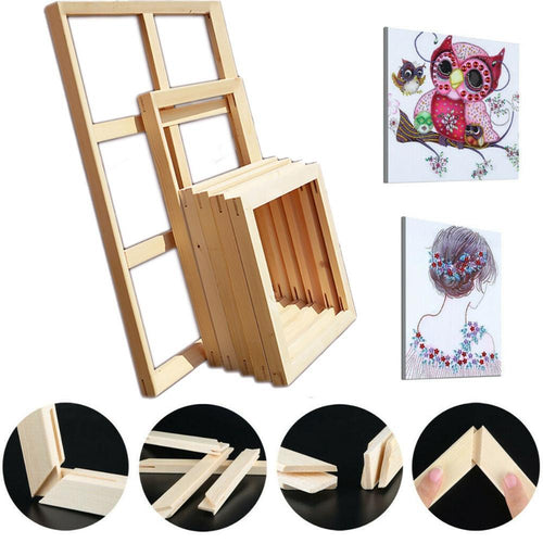 4pcs DIY Painting Frames Wooden Frame Kits for Canvas Oil Painting Picture Tool