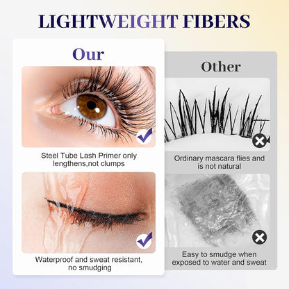 Washable Wand Mascara 3D Curling Waterproof Sweatproof Iron Mascara Long Lasting