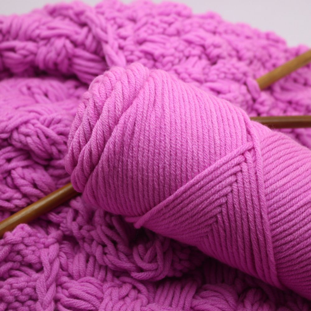 DIY Knitting 100g Soft Milk Cotton Yarn Woolen Yarn 8 Ply Thread Chunky Crochet