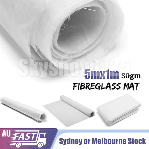 Fibreglass Chopped Strand Mat - CSM (30gram) - 5mx1m For GRP Resin AU