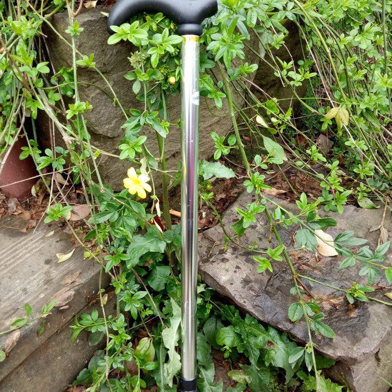 Aluminium Metal Walking Stick Travel Retractable Adjustable Compact Cane Pole AU