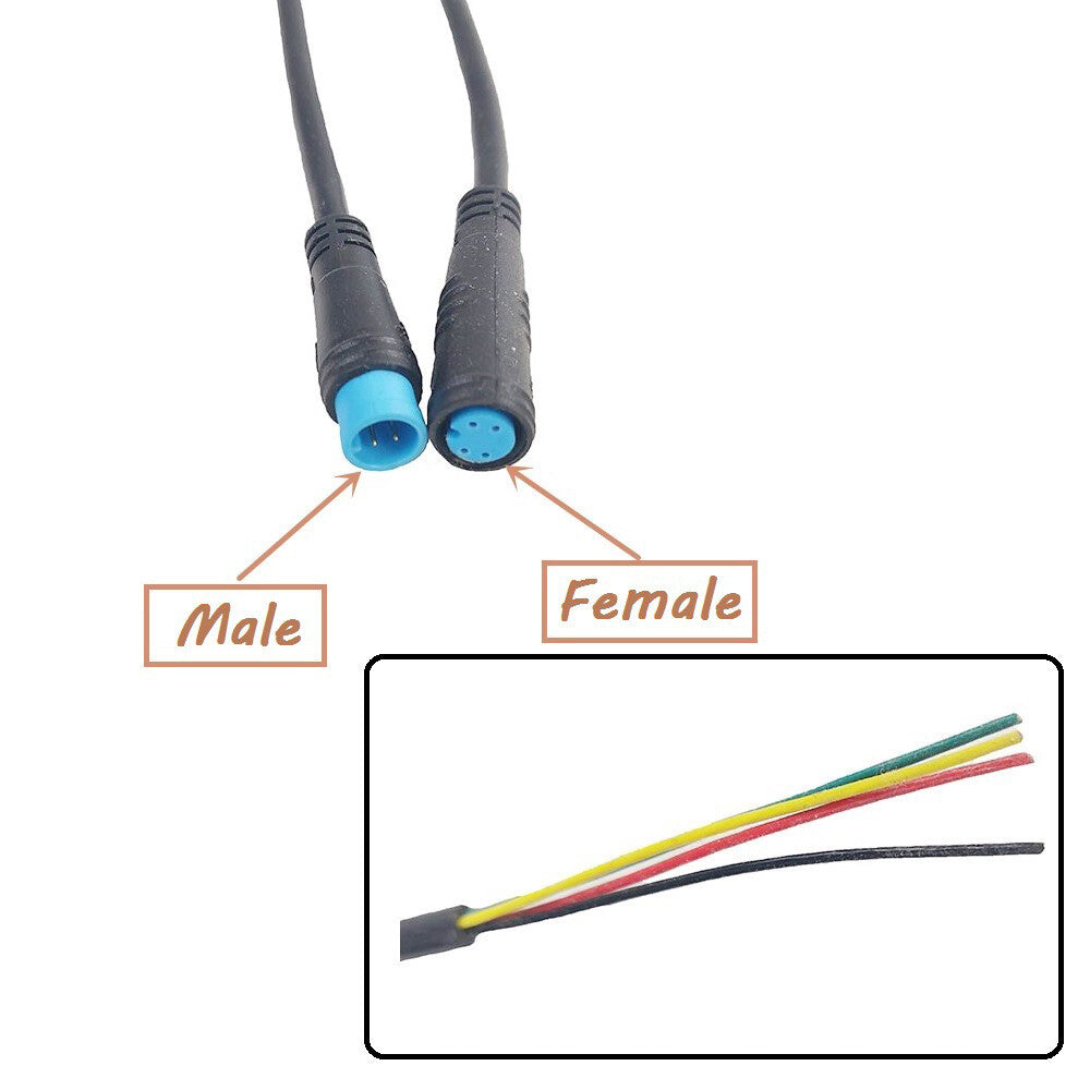 Julet Connector 2,3,4,5,6Pin Extend Cable Waterproof-Connector For Ebike Display