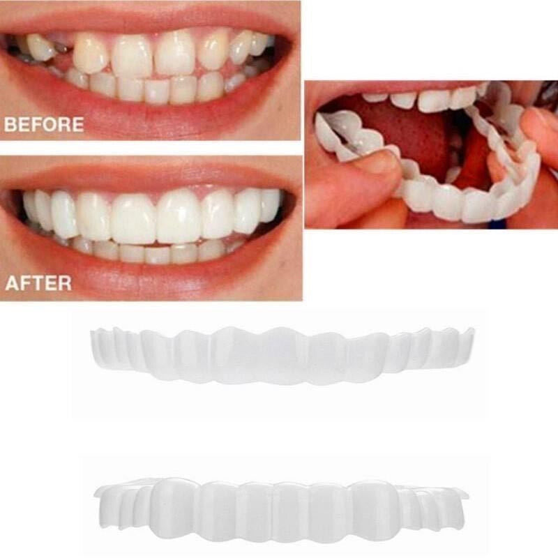 Snap On Bottom /Upper Lower False Teeth Dental Veneers Dentures Fake Tooth Smile