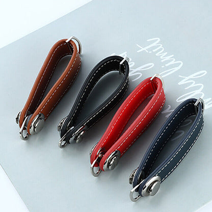 Men Leather Smart Key Holder Organizer Clip Compact Folder Keychain Black AU