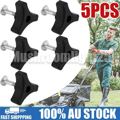 5X Screw Bolt Triangle Handle Knob Nut Parts Replace For Honda Lawn Mower