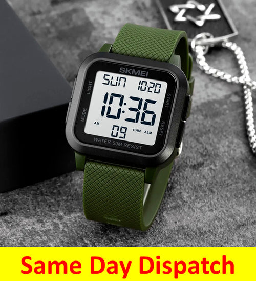 SKMEI Digital Watch Sports Mens 50M Waterproof Resistant Casual Military 1894