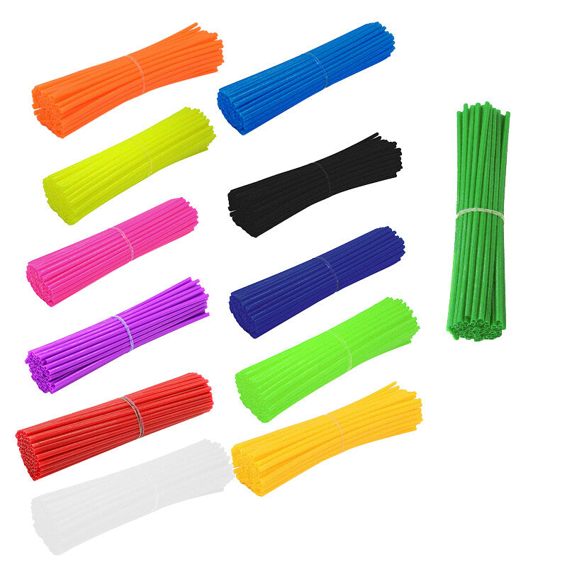 72PCS Wheel Spoke Wrap Sleeves Mountain Bike Bicycle MTB Wraps Skins Covers AU