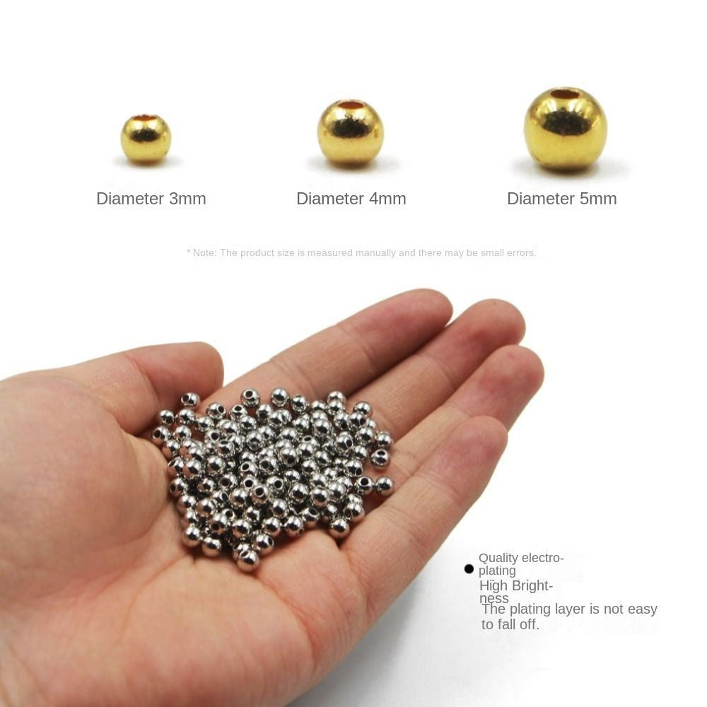 3.0mm/4.0mm/5.0mm Fly Tying Material Silver/Gold Fishing Bead  Fly Fishing