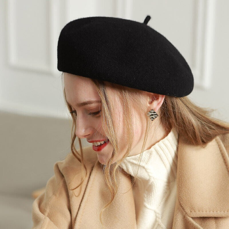 Womens Winter Beanie Beret Newsboy Hat Warm Wool Style Cap Ladies AU Pack Set