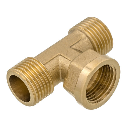 Brass 1/2" MFM Male Female BSP 3 Way Pipe Connector Splitter Tee Fitting