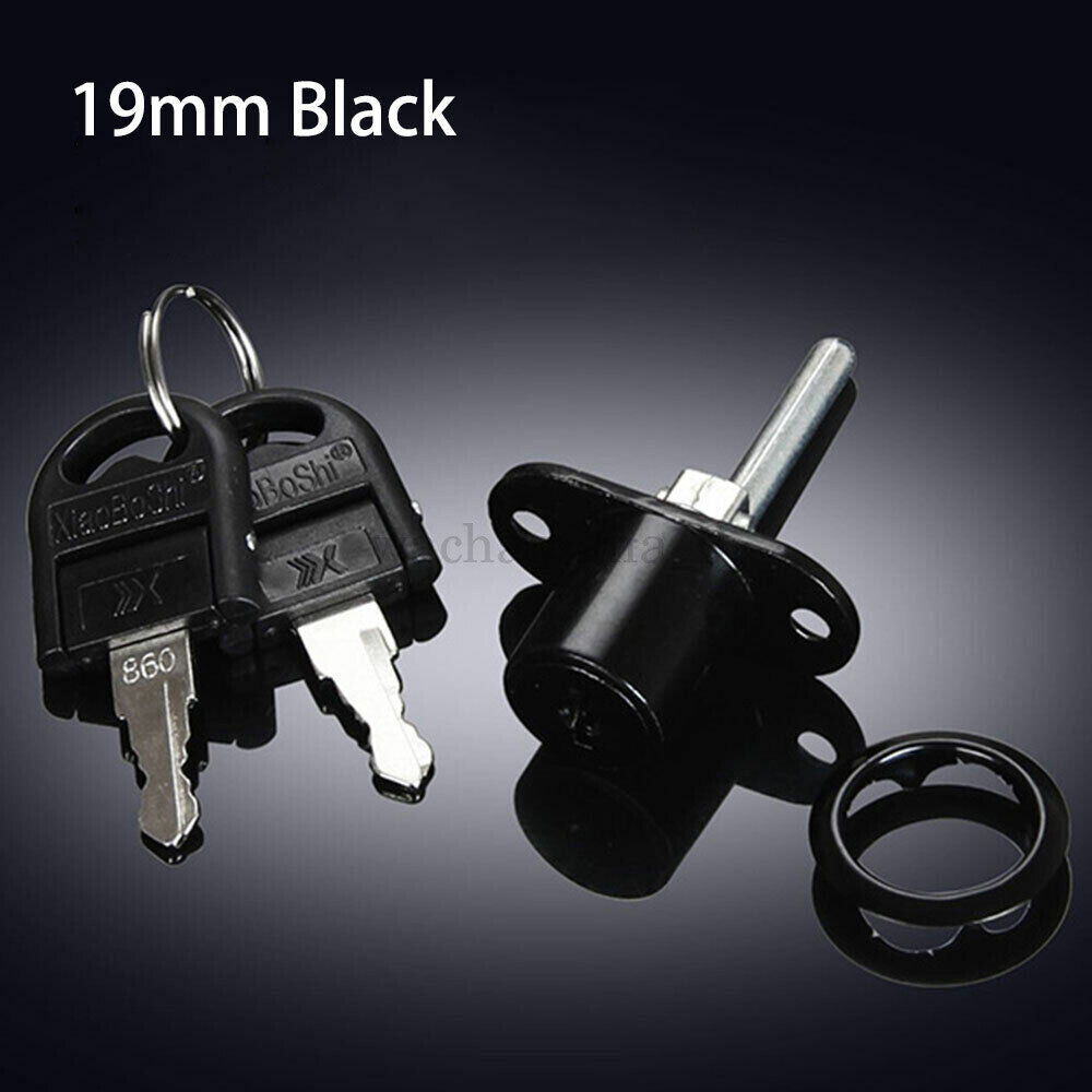16/19mm Furniture Desk Draw Pedestal Lock Office Home Filing Cabinet Lock AU