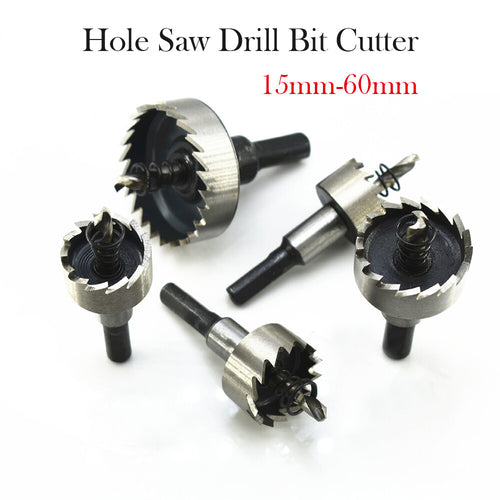 New 15mm to 60mm HSS Hole Saw Tooth Drill Bits Holesaw Cutter for Steel Metal