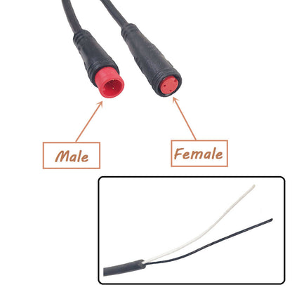 2 3 4 5 6Pin EBike Bicycle Female To/Male Connector Motor Extension Cable
