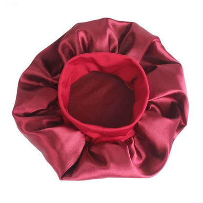 Sleeping Bonnet Hair Wrap Silk Satin Cap Women Elastic Night Soft Hat Headwear