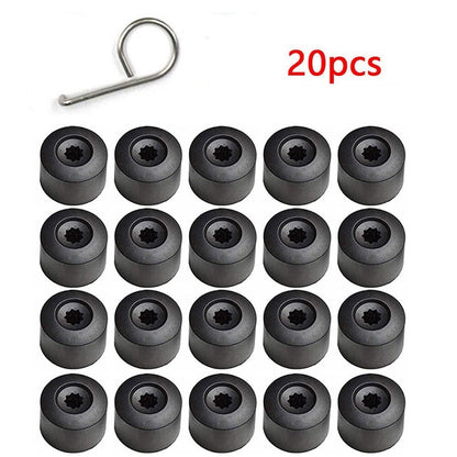 20pcs Wheel Bolt Nut Caps Covers Compatible with Volkswagen VW Golf Bora Passat Jetta 17mm