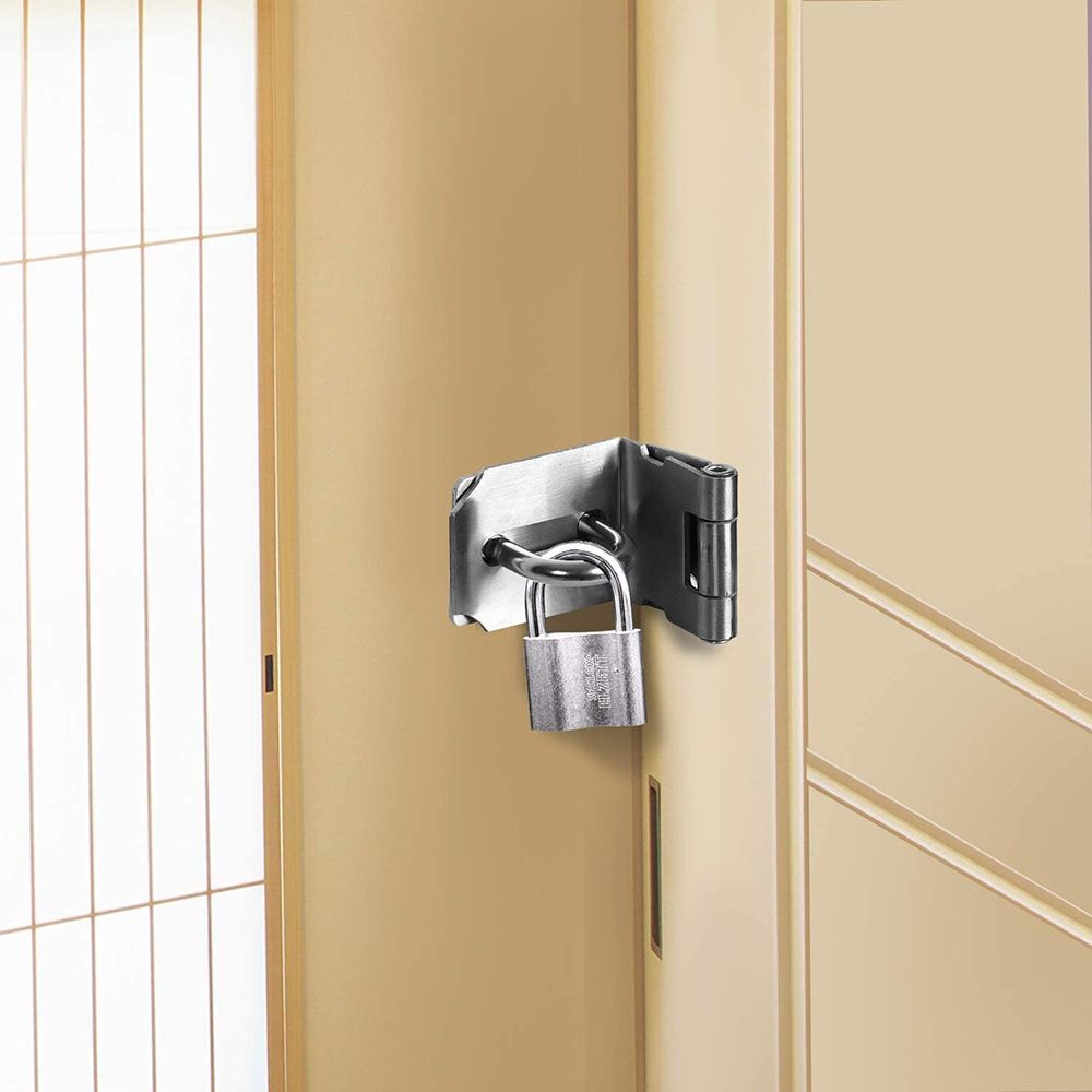 Household Stainless Steel Gate Bolt Door Clasp Lock Padlock Hasp Shed Latch