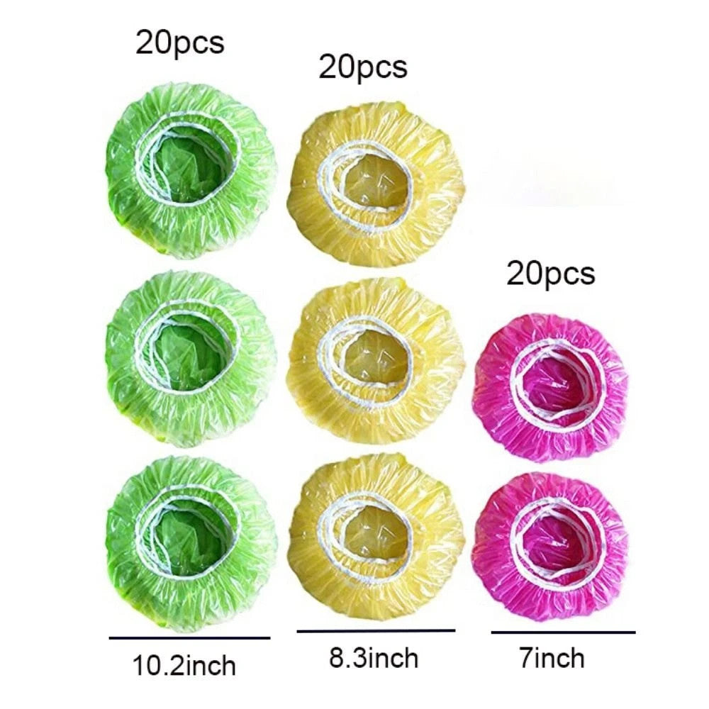 Elastic Food Storage Covers Reusable Stretch Plastic Wrap Bowl Covers New