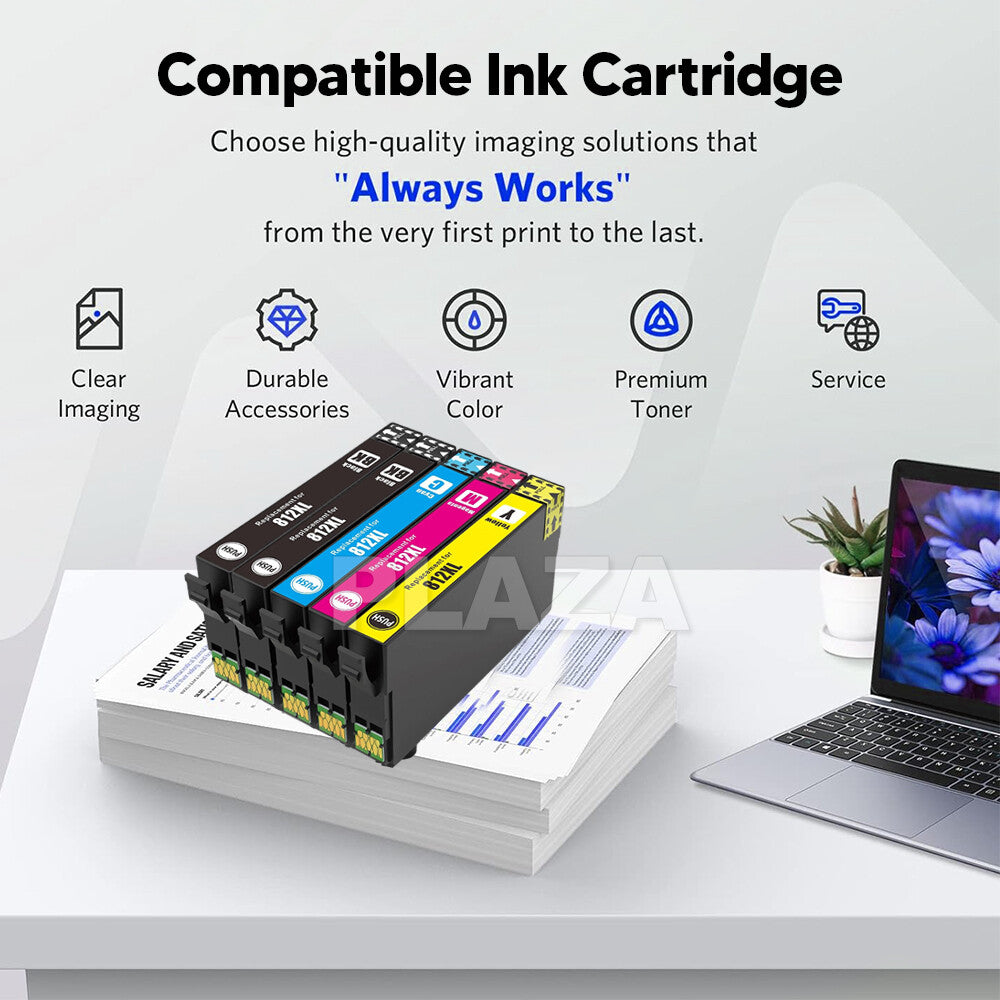 812XL 812 XL Compatible Ink Cartridges For EPSON WF3820 WF3825 WF4830 WF4835