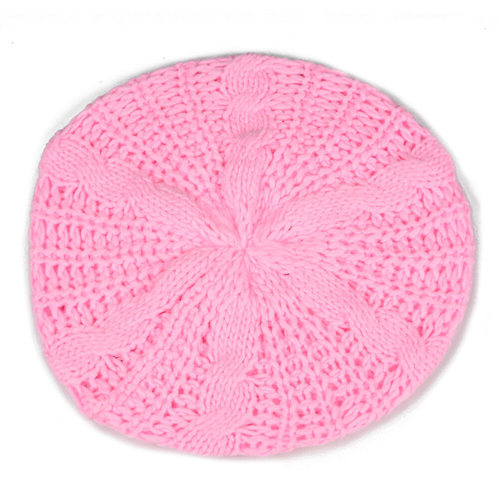 Women Lady Beret Cap girl Slouch Knitted Crochet Winter Beanie Hat Warm Baggy