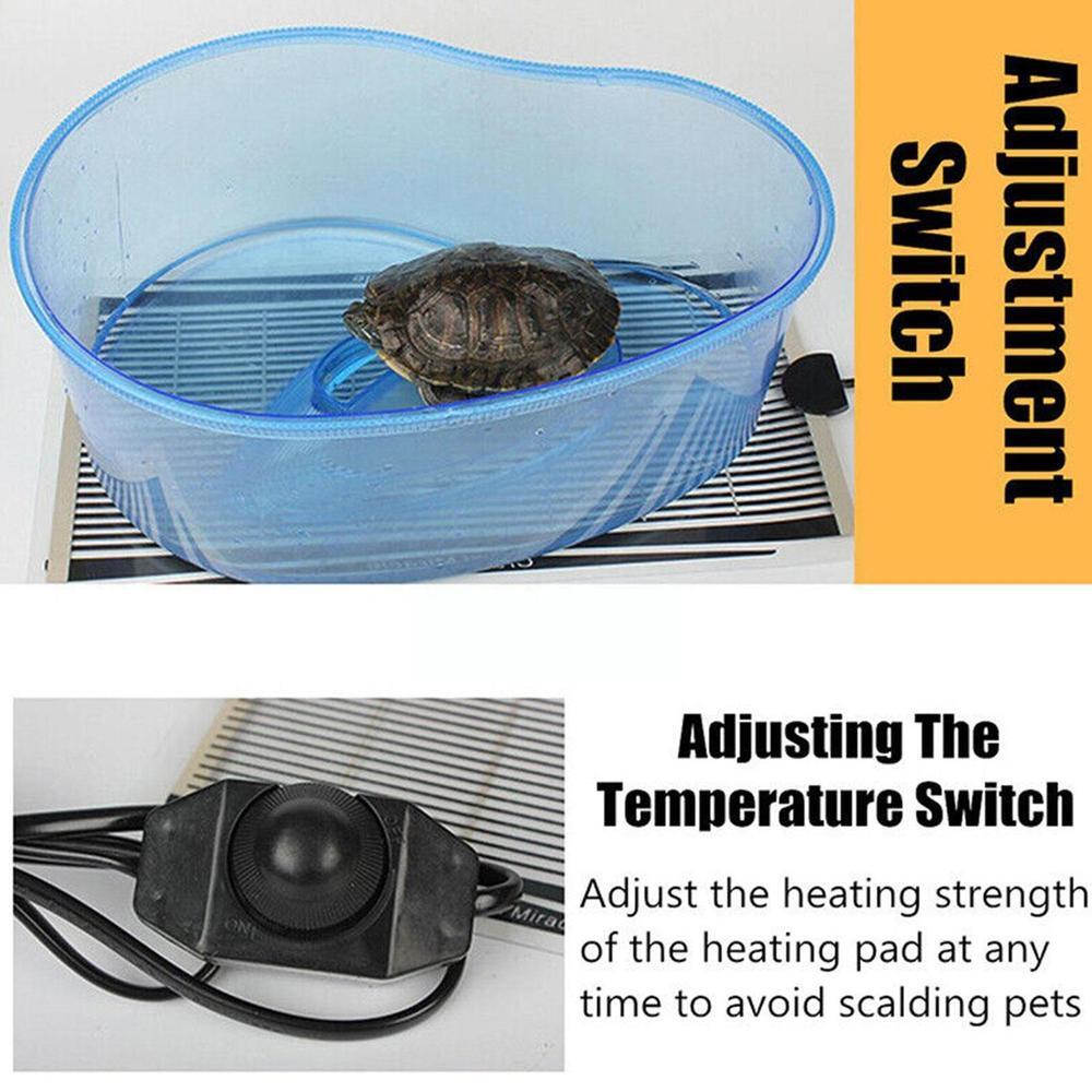 1/2pcs Pet Electric Reptile Heating Mat Pad Warmer for Hermit Crab Frog Lizard